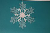 Kunststof sneeuwvlok + glitters- 31 CM- Kerstversiering - Kerstdecoratie- Kerstboom versiering