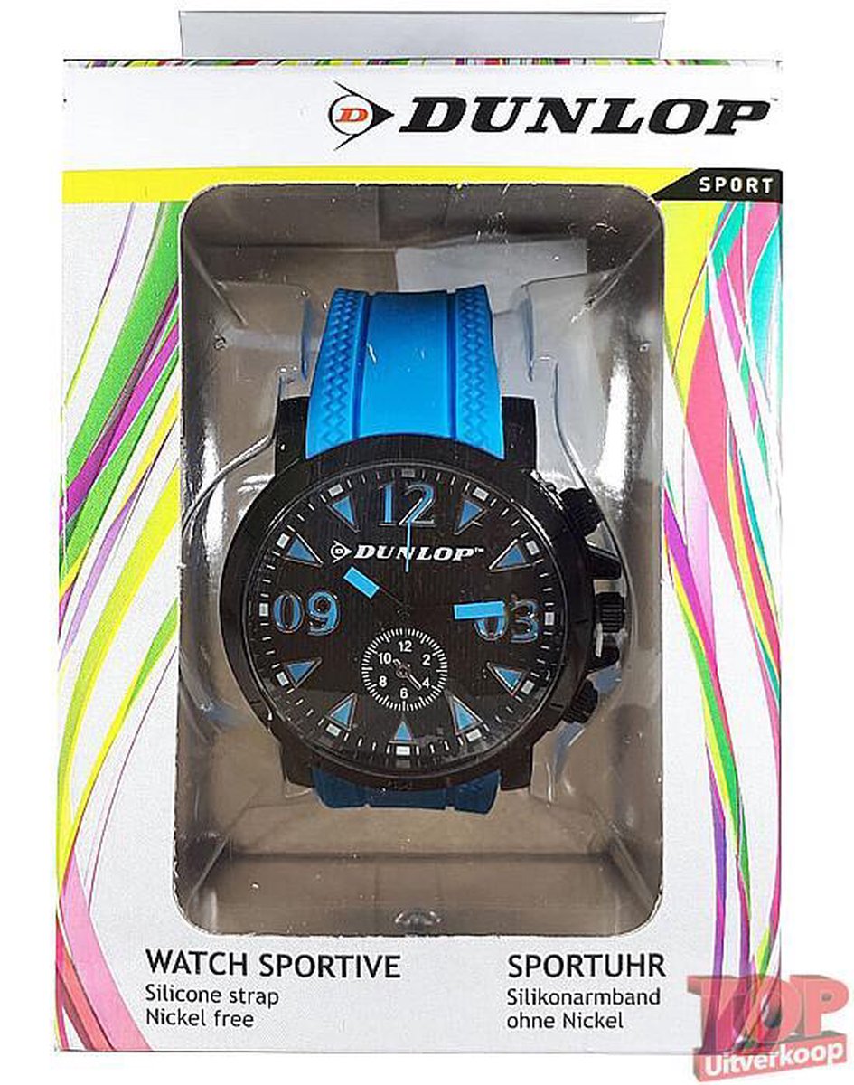 Dunlop Sport Quartz Horloge Racing (Blauw-zilver)