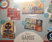 robots 5 in 1 spel/ domino, legpuzzel, memorie. lotto, puzzel groot