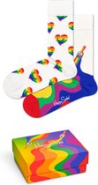 Happy Socks pride giftbox 2P wit - 41-46