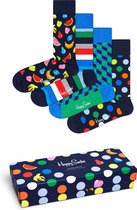 Happy Socks Navy Giftbox 4P - Maat 36-40