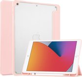 iPad 10.2 (2019 / 2020 / 2021) Hoes - Transparante Case - Tri-fold Back Cover - Roze