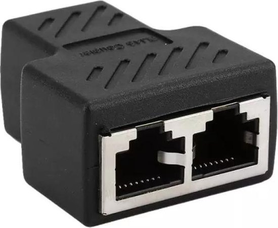 Jumalu Netwerk kabel splitter (RJ45/ISDN) - Zwart - Ethernet splitter -  Split 1 kabel... | bol.com