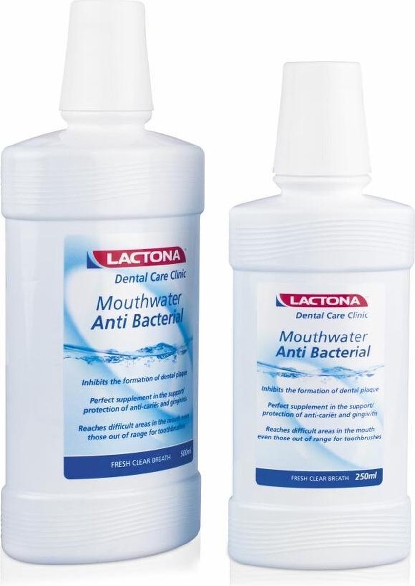 10x Lactona Mondwater Anti Bacterial 500 ml