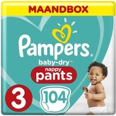 Pampers Baby Dry Luierbroekjes Maat 3 (6-11 kg) 104 stuks