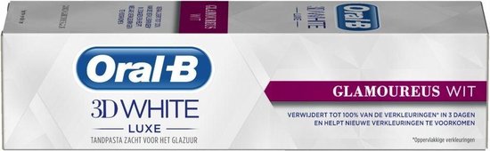 Zichtbaar Yoghurt Wissen Oral-B 3D White Luxe Glans en Glamour - Voordeelverpakking 12x75 ml -  Tandpasta | bol.com