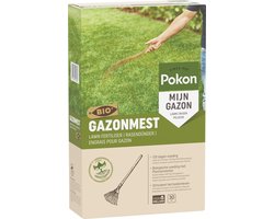 Pokon Bio Gazonmest - 2kg - Mest  - Geschikt voor 30m² - 120 dagen biologische voeding