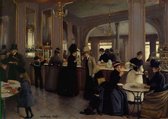 Jean Béraud, La Patisserie Gloppe, 1889 op canvas, afmetingen van dit schilderij zijn 100 X 150 CM