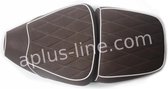 Aplus uniek zadel bruin met witte bies duo seat vespa lx/s look alike riva btc la souris agm