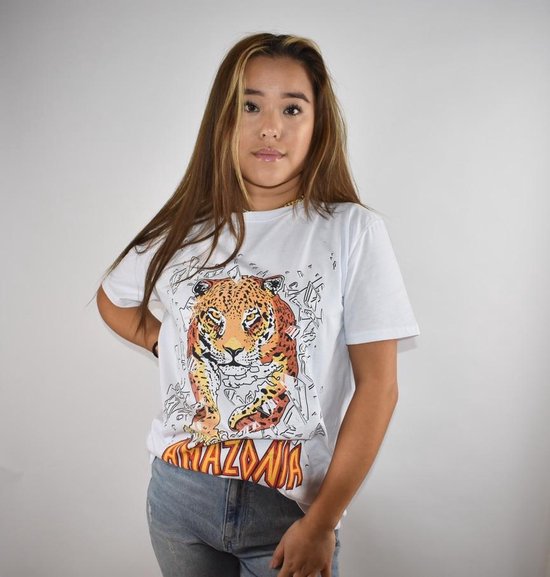 Tshirt tijger wit EEN MAAT | bol.com