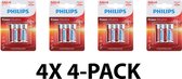 Philips AAA batterijen – 1.5V Alkaline – Voordeelverpakking 16 stuks