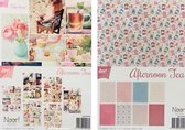 Joy!Crafts / Papierset - Afternoon tea  en Knipvellen - Afternoon tea / Noor! Design / 24 vellen papier om kaarten te maken, voor home deco, scrapbooking, menukaartjes, naamkaartjes en vele a