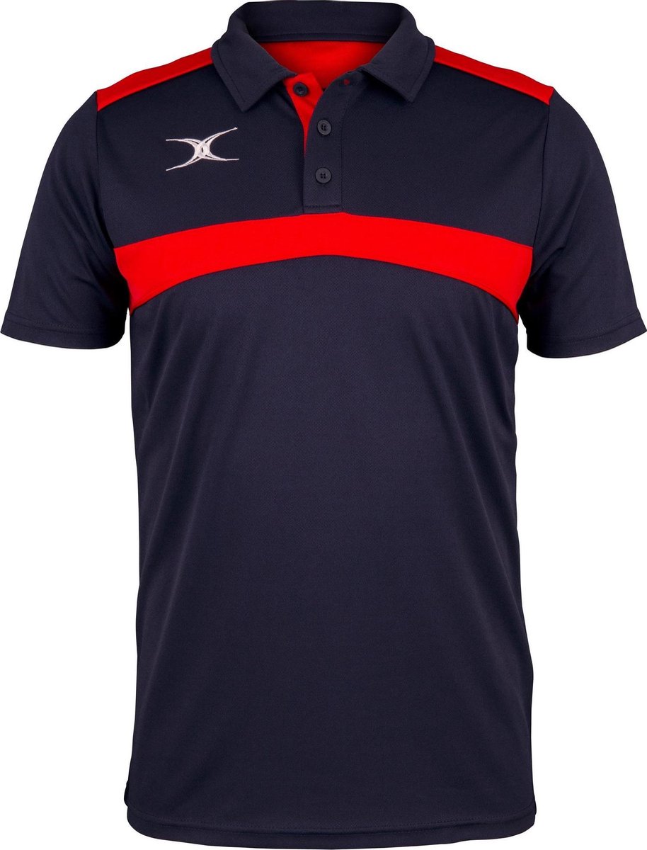 Gilbert Photon Polo Snr Donker Navy / Rood - Large