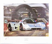 Lithografie - Hessel Bes Sauber Mercedes-Benz C9 - 12 van 500 GESIGNEERD