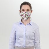 Detex Mondkapje set van 3 stuks – Katoen – Masker stof wasbaar – Bloemen roze