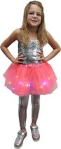 Tutu - Kinder petticoat - Met gekleurde lichtjes - Neon pink - Ballet rokje