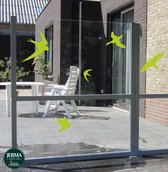 Vogelbescherming  raamstickers set 5 vogels  Licht Groen (6)