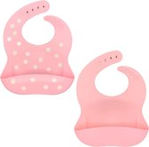 PEACHY® Baby Silicoon Slabbetje - Slab - Siliconen slabber - Peuter slabber - Bib - Moederschapsgeschenk - BPA-vrij - Afwasbaar - Opvangbakje - Kraamcadeau voor jongen en meisje -