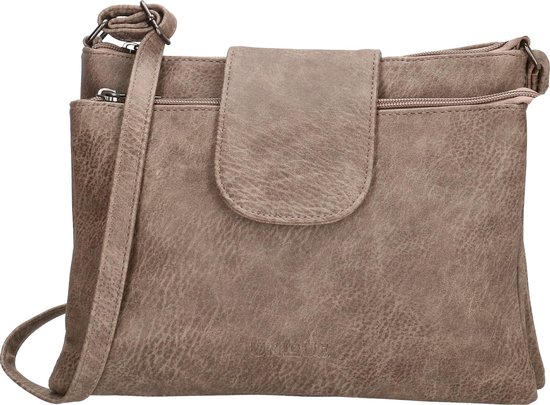 voering Buitenlander bord Dames shoudertas Unique Taupe | Damestas | Klep | bol.com