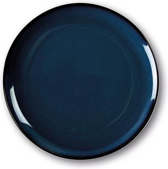 Rijd weg Bedelen Volwassen Set van 4 grote porseleinen dinerborden – Ø 27 cm – Dark ocean blue kleur –  voor alle... | bol.com