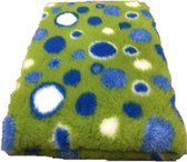 Vetbed - Dierenmat - Dierenkleed - Hondenvacht - Circles Groen Blauw Wit - latex anti-slip 100 x 75 cm - Machine wasbaar