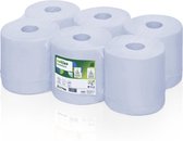 Satino poetsrol blauw 2-laags recycled tissue 6x150m geperforeerd