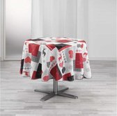 Rond Tafelkleed Rendier– Anti-vlek en Anti-kreuk – Rood Ø 180cm