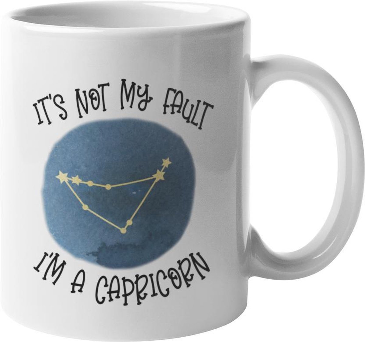 Mok Capricorn Is niet mijn schuld Beker voor sterrenbeeld Steenbok, cadeau voor haar, hem, collega, vriend, vriendin, horoscoop