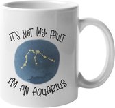 Mok Aquarius Is niet mijn schuld Beker voor sterrenbeeld Waterman, cadeau voor haar, hem, collega, vriend, vriendin, horoscoop