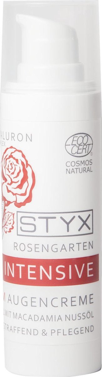 STYX - Oog crème - Rozen - 30ml - 100% natuurlijk - Gevoelige huid - Rijpe huid -Natuurlijke ingrediënten - Hyaluronic - Verminderd rimpels - Vegan - Biologisch - Dierproefvrij - verstevigt de huid zichtbaar - Alle huidtypen - Vocht inbrengend.