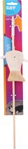 Pet Toys Speelhengel Katten Vis Polyester/hout 40 Cm Bruin