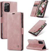 Casemania Hoesje Geschikt voor Samsung Galaxy Note 20 Ultra Pale Pink - Portemonnee Book Case