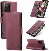 Samsung Galaxy Note 20 Ultra Hoesje Bordeaux Red - CaseMe Portemonnee Book Case