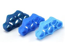 Gouden Grip Vingertraining elastiekjes + GRATIS Griptraining E-book - 3-delige set - Vingerelastieken -Vingertrainers - Gripmaster - Finger trainer - Handrevalidatie - Gitaar spelen - Piano spelen - Vingeroefeningen - Polstrainer - Handtrainer