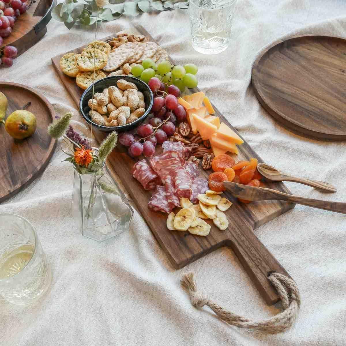 Bowls and Dishes Pure Teak Wood Borrelplank Serveerplank Tapasplank