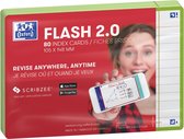 Oxford Flash 2.0 - Flashcards - Ligné - A6 - Bordure verte - 80 pièces