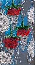 Borduurpakket met kralen/parels - NIGHT FLOWERS - NACHTBLOEMEN - ABRIS ART
