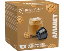 Italian Coffee - Amaretto Koffie - 16x stuks - Dolce Gusto compatibel