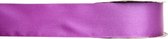 1x Hobby/decoratie paarse satijnen sierlinten 1,5 cm/15 mm x 25 meter - Cadeaulint satijnlint/ribbon - Striklint linten paars
