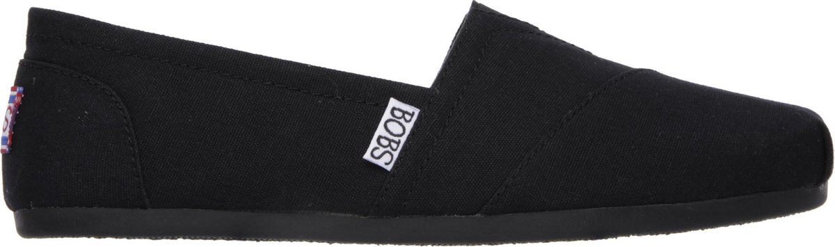 Skechers BOBS Plush Peace \u0026 Love instappers zwart - Schoenen.nl