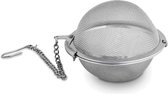 Thee set bestaande uit thee ei kruidenbol gaas 6,5 cm 50 gram groene losse thee, tea, chai, plus stalen maatlepel kan helpen bij afslanken.
