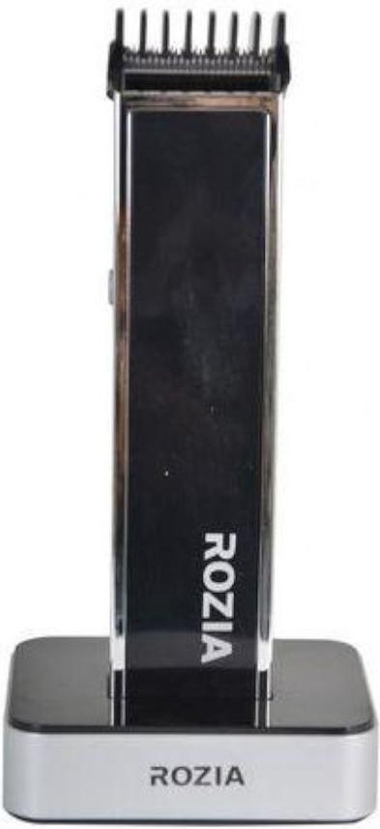 Rozia HQ205 Draadloze tondeuse / trimmer voor hoofdhaar & baard | RVS messen & 3 kammen | Inclusief laadstation