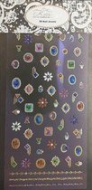 Nail Art Stickers - Nagel Stickers - Korneliya 3D Nail Jewels XL - XL04 Rings and Brooches