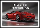 Luxe Motivatie poster Ferrari 458 Spider | Luxury Motivation poster | Millionaire Mindset |