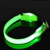 LED Halsband Oplaadbaar Groen 35-40cm Hilox