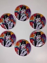 Audrey onderzetters - Onderzetters voor glazen - Tafelaccessoires - Onderzetters - Coasters - Set van 6 - Cadeau
