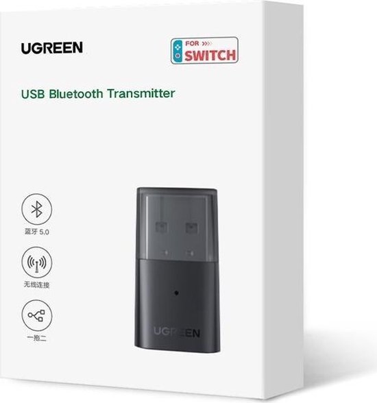 Ugreen Bluetooth 5.0 Audio Dongle - Geschikt voor Nintendo Switch -Playstation 4 PS4 - Audio Adapter - - Ugreen
