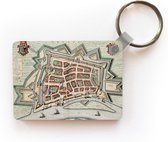Porte-clés Plans de la ville historique - Plan de la ville historique de Venlo dans le Limbourg. Porte-clés en plastique - porte-clés rectangulaire avec photo