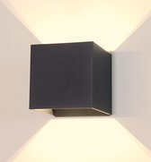 Wandlamp Kubus Zwart - HELDR! - 12x12x12cm - 1x G9 LED 3,5W 2700K 350lm - IP20 - Dimbaar > wandlamp zwart | wandlamp binnen zwart | wandlamp hal zwart | wandlamp woonkamer zwart |