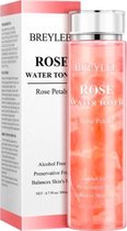 BREYLEE Rozenwatertoner met rozenblaadjes - puur natuurlijk extract - tegen veroudering te verhelderen - frisse en jeugdige huid | 200ML.